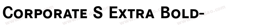 Corporate S Extra Bold字体转换